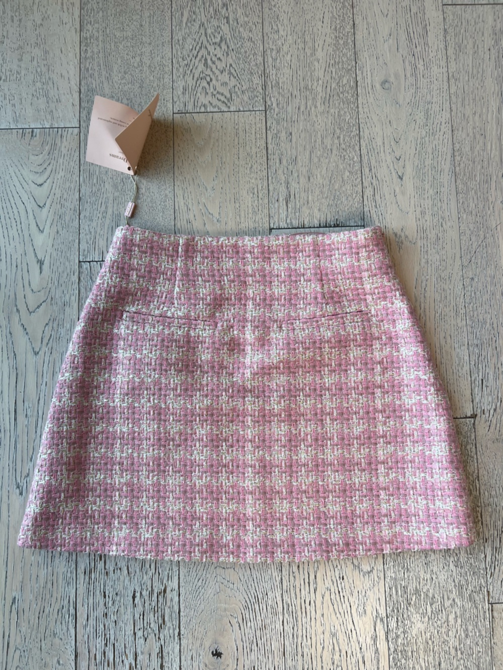 NWT Nana Jacqueline Pink and Cream Tweed Mini Skirt Set - Picture 9 of 10